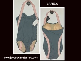 Capezio gray pink leotard web collage thumb200