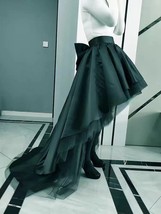 BLACK High-low Tulle Skirt Princess Skirt Holiday Outfit Layered Tulle Skirts image 5