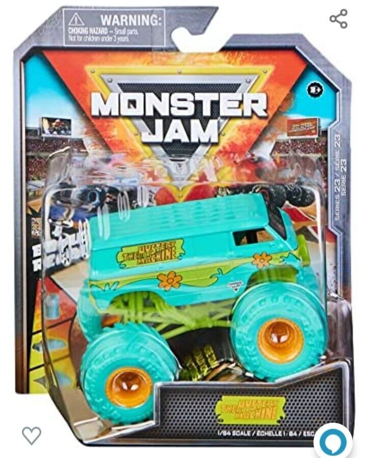 Spin Master 2022 Monster Jam Trucks THE MYSTERY MACHINE Sooby-doo 1/64 scale NEW