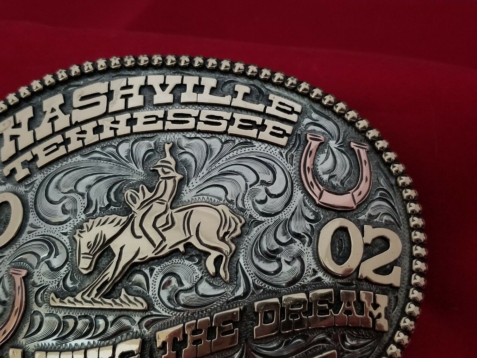 2002 TROPHY RODEO BELT BUCKLENASHVILLE TENNESSEE BRONC CHAMPION