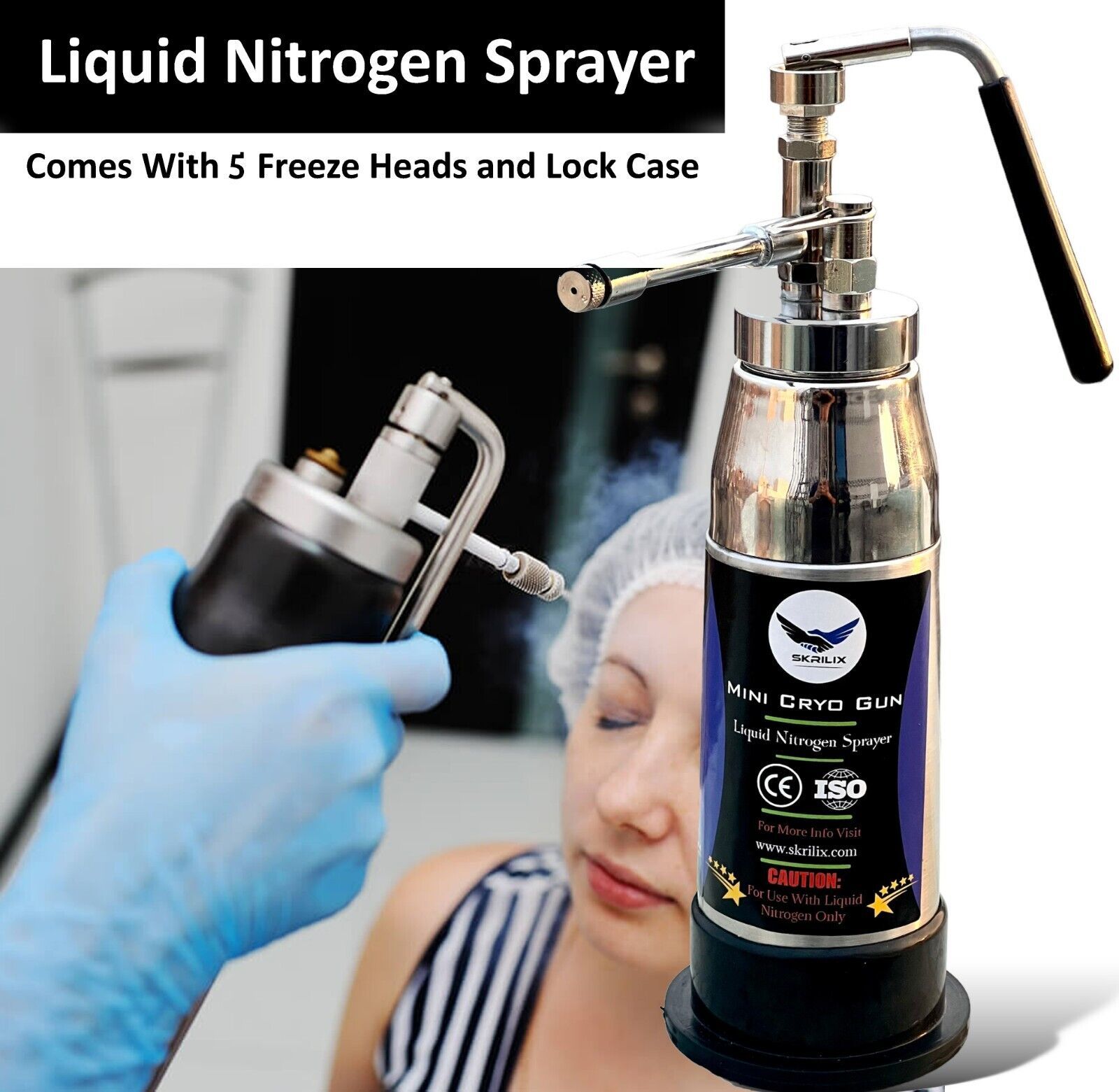 Prof. Use Mini Cryo Can Cryo Liquid Nitrogen Freeze Sprayer Can For