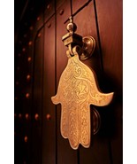 Door Knocker , Hand carved Brass Hand Door Knocker Vintage style,Moroc - $95.00