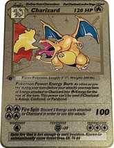 Gold Charizard 1st Edition Metal Card - Collector&#39;s Rare - - $3.08