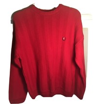 CHAPS by Ralph Lauren ~Men's Christmas ~ Crew Neck ~Red Sweater ~Textured Cotton - $13.47