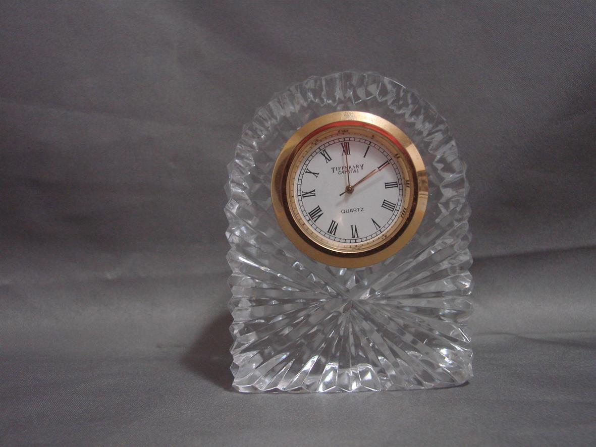 Tipperary Irish Crystal Glass Quartz Desk Clock Clocks