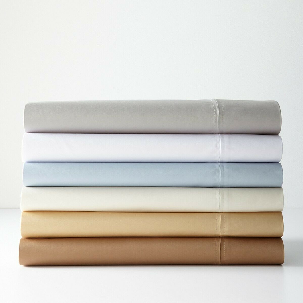 Ralph Lauren Prescott Sateen T500 Supima Cotton Queen Flat Sheet Ivory