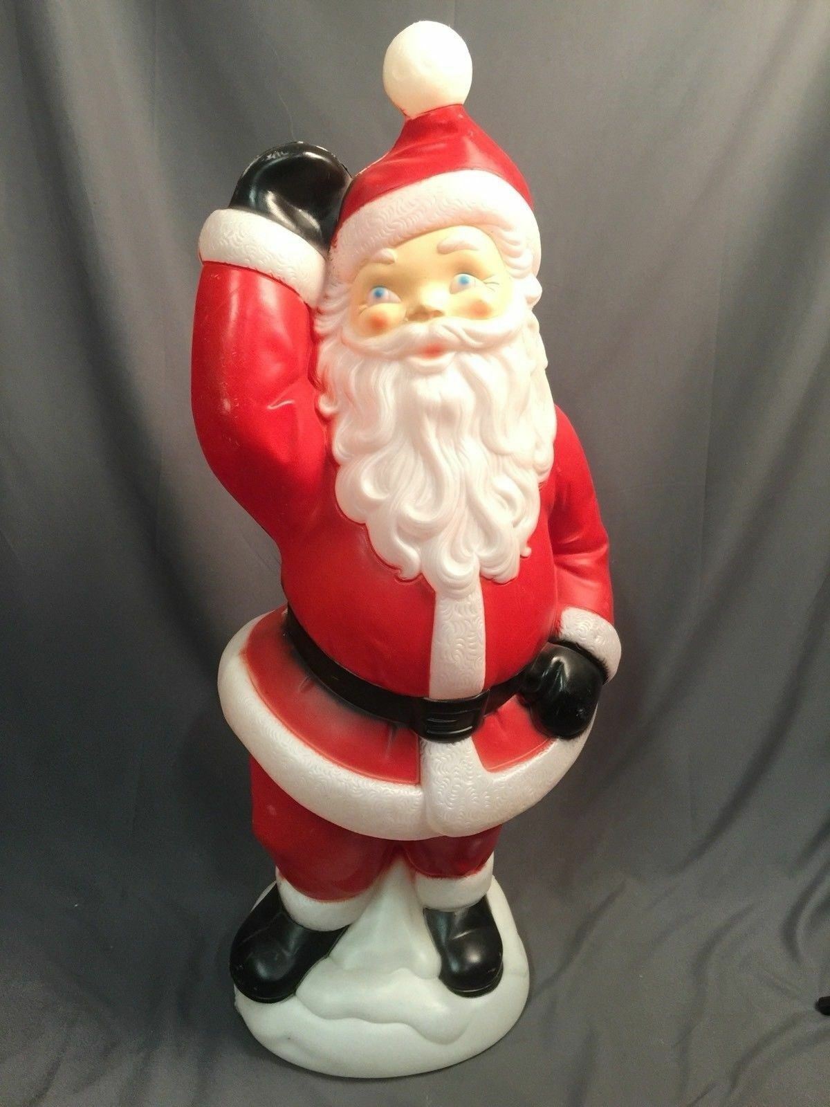 Blow Mold Santa Claus Vintage General Foam Plastics Holiday Display ...