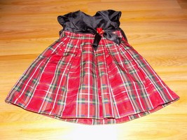 Toddler Size 4T Youngland Christmas Holiday Dress Red Black Plaid EUC - $20.00