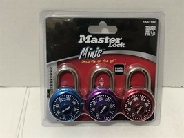 Master Lock 1533TRI Minis - 3 pack Combination Lock - New Sealed in Package - $11.63