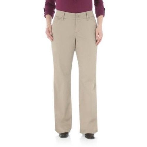 Riders by Lee Women's Curvy Mid Rise Trouser Pants Khaki Size 8P NEW ...
