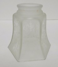Antique Vintage Frosted Glass Lamp Shade Victorian Heavyweight 4.25&quot;T - $34.87
