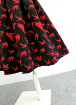 Women Black Woolen Pleated Party Skirt Warm Winter Midi Party Skirt Plus Size image 11