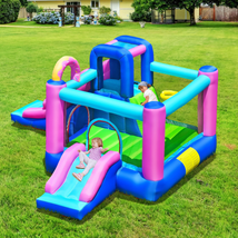 Inflatable Bounce Castle with Dual Slides and Climbing Wall without Blower image 1