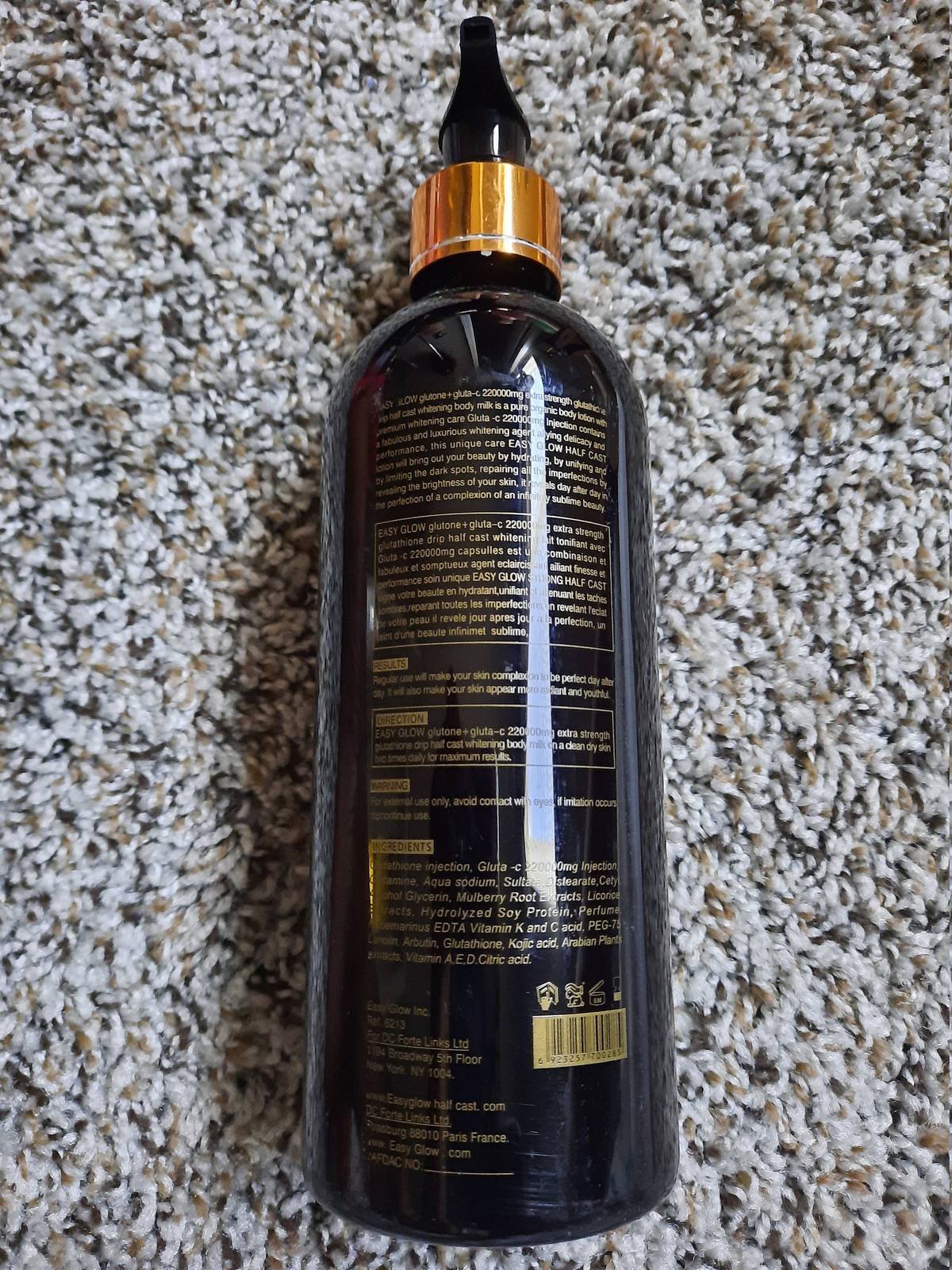 Easy Glow glutathione drip half cast whitening body lotion.500ml.triple