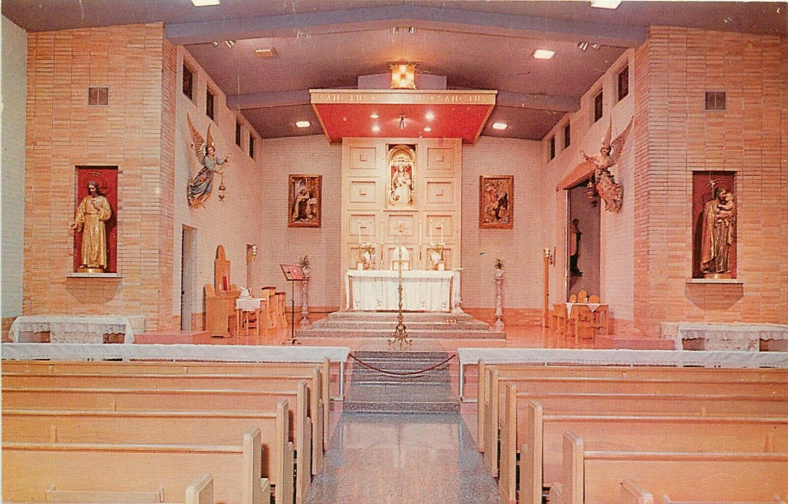 Vintage Postcard; Altar Retreat House Sacred Heart Carmelite Sisters