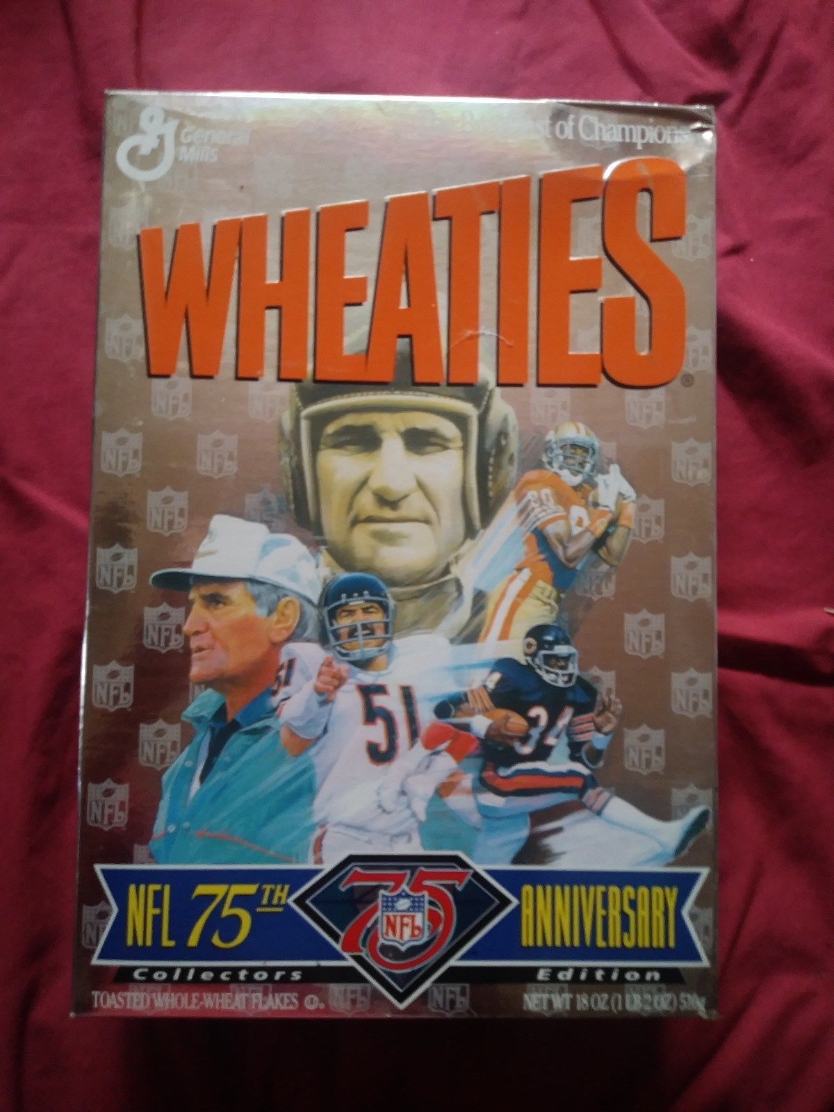 Wheaties NFL 75th Anniversary General Mills Cereal Box rare .... - Batman