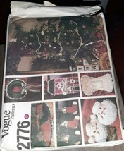 Vogue 2776 Christmas Tree Skirt, Stocking, Wreath, Angel, Santa Craft Pa... - $4.99