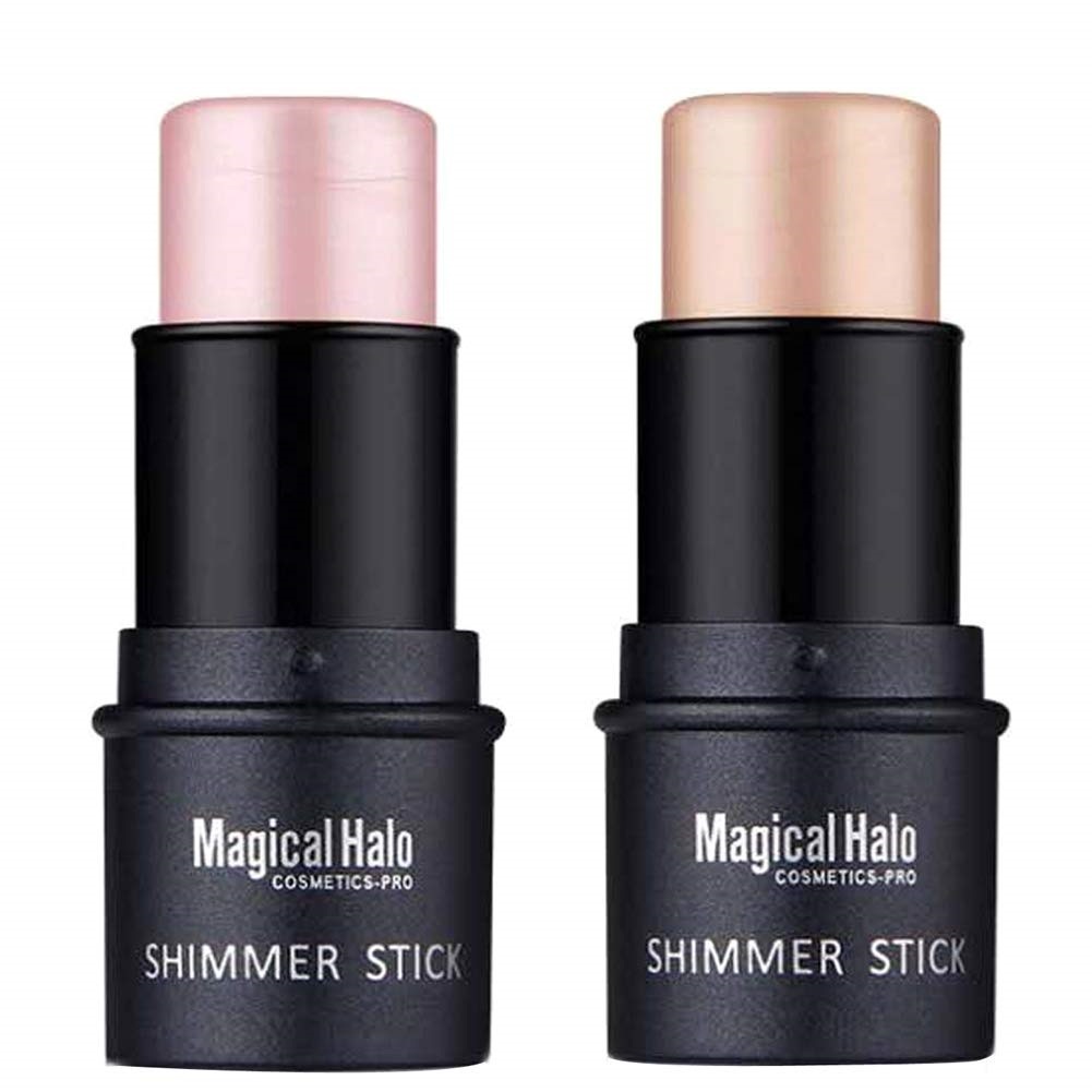 COOSA Makeup 2 Color Highlighter Stick Skin Care Shimmer Cream Powder Waterproof