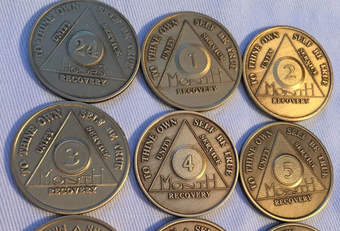 Bulk Lot Of 30 AA Chips Alcoholics Anonymous Medallions Bronze Any Month Or Year