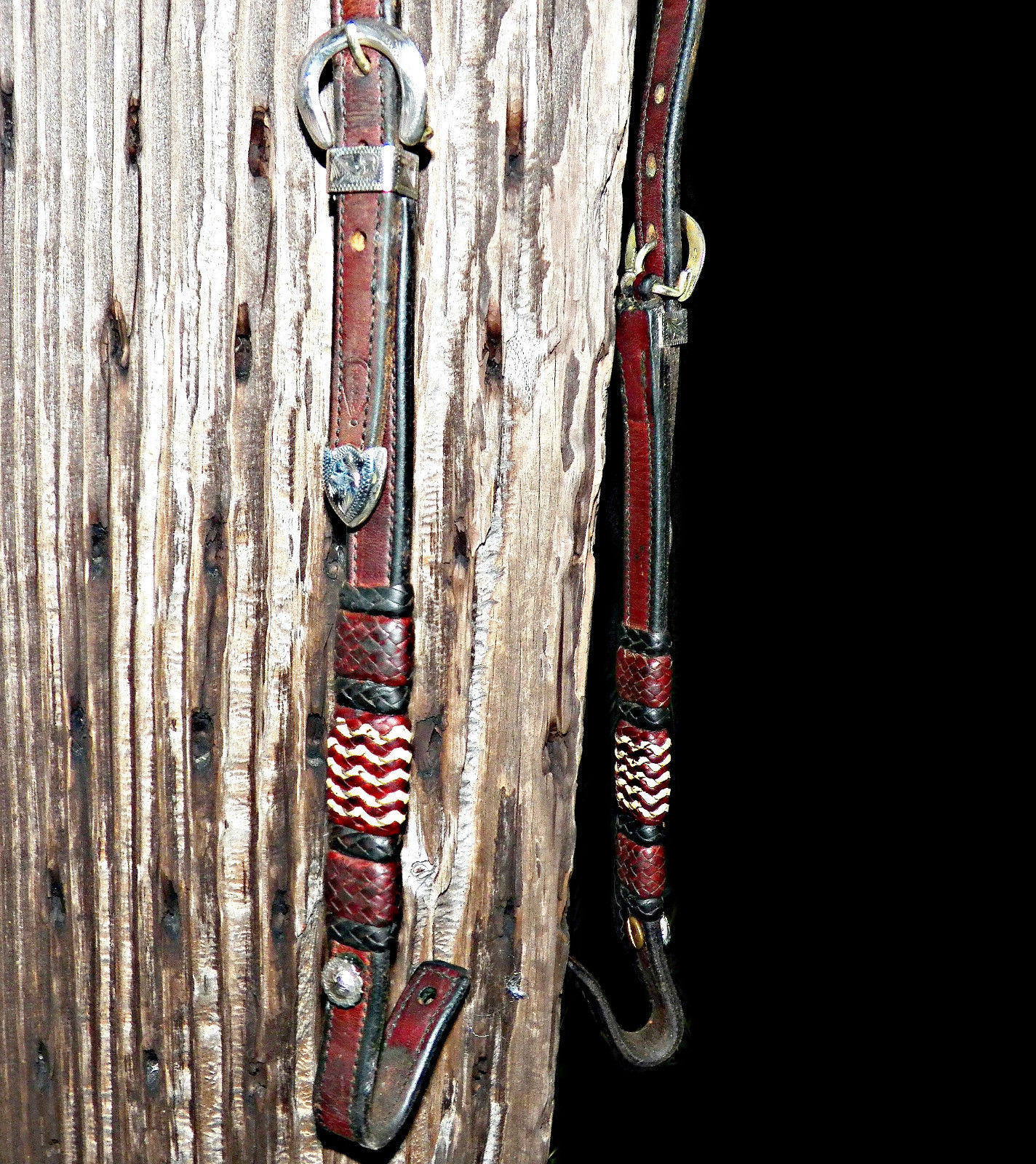 Fancy Gail Hought Vintage Braided Vaquero Headstall With Vogt Sterling ...