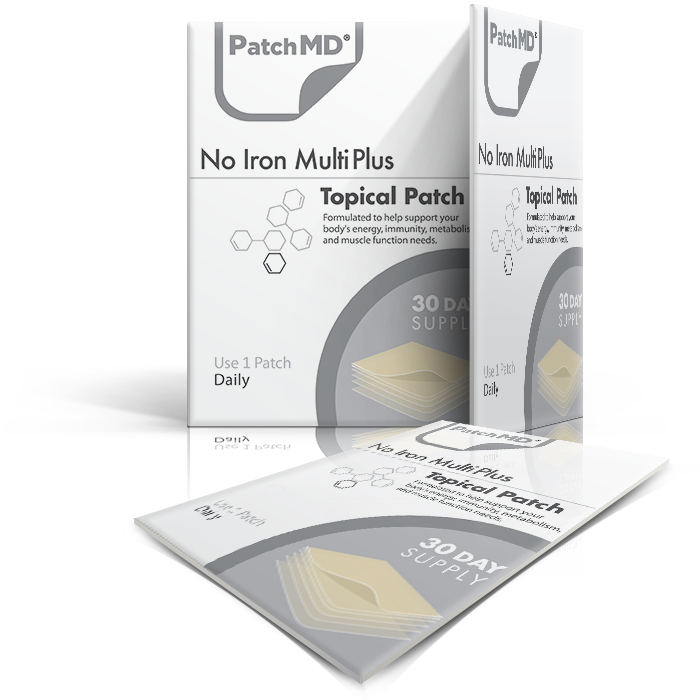 PatchMD No Iron Multivitamin - Topical Patch - 30 Day Supply - EXP 202.