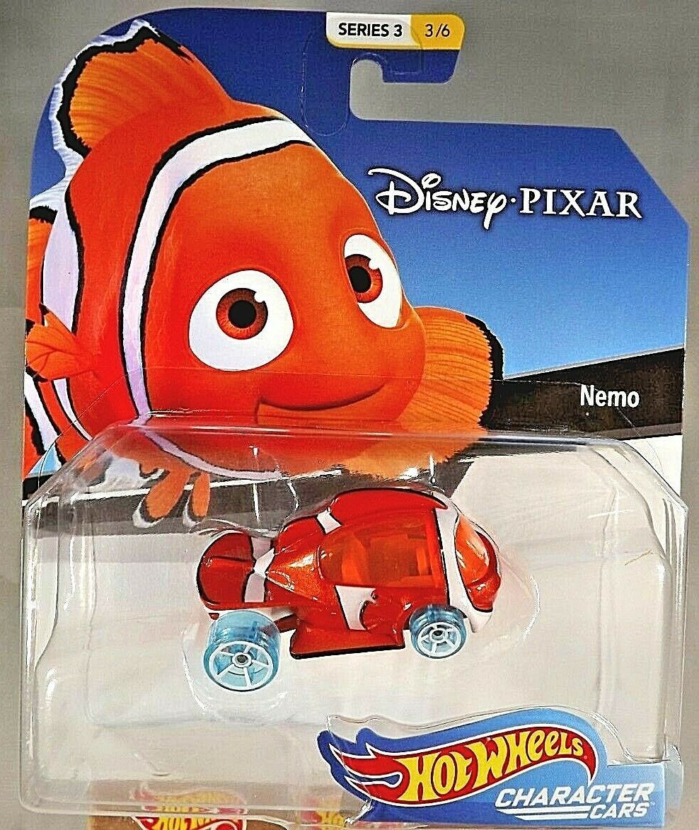 2018 Hot Wheels Disney Pixar Character Cars 3/6 NEMO Finding Nemo Trans ...