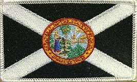 Florida State Flag Iron-On Patch Embroidered Morale Patch #16 (Black & White Ver - $5.93