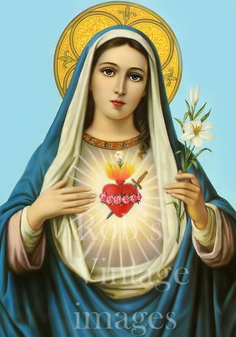 Immaculate Heart of Virgin Mary #2 Virgen María Poster 13x19