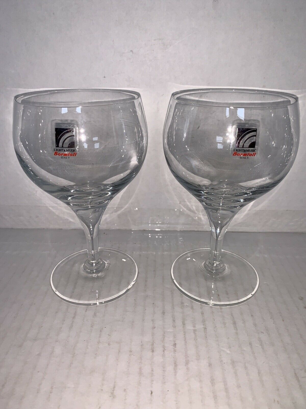 Pair Of Luigi Bormioli "Light And Music” Wine Glasses Italy Other
