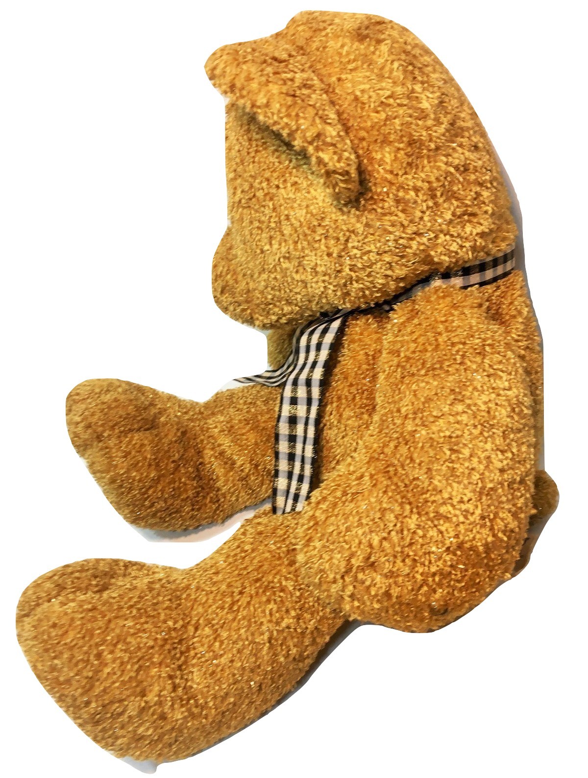 Kellytoy Teddy Bear Plush Sparkle Golden Brown Bean Bag Stuffed Animal