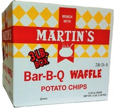 Martin's BBQ Barbeque Waffle Potato Chips- 3 lb. Value Size Box - $30.68