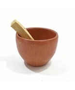 Handmade Incense Burner La Chamba Clay Smudging Bowl Brown 3.5&quot; Wide - $28.03