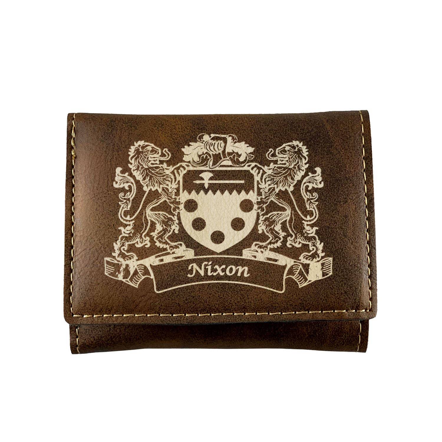 Irish Rose Gifts - Nixon irish coat of arms rustic leather wallet
