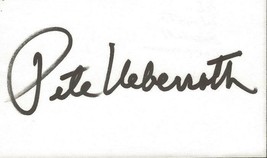 Peter Ueberroth Signed 3x5 Index Card MLB Commissioner 1984 Olympics