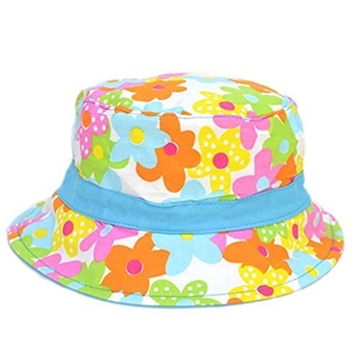 Colorful Flower Pattern Comfortable Sun-resistant Cotton Infant Hat Baby Cap