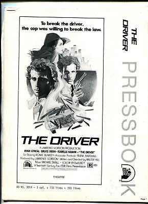 Primary image for The Driver Original Pressbook 1978 Ryan O'Neal Bruce Dern