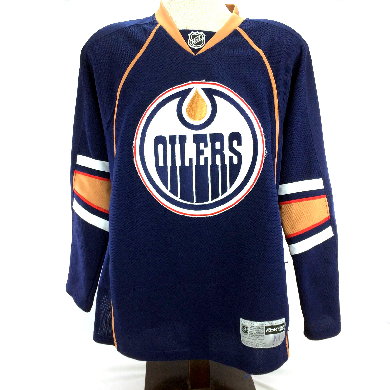Medium Edmonton Oilers Jersey Blank Home Blue Reebok Official NHL