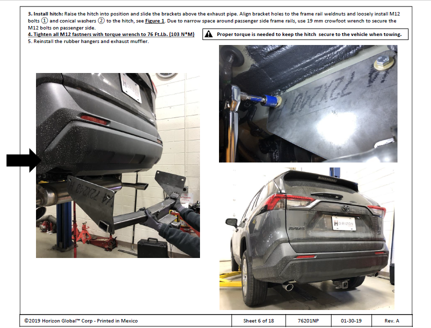 Trailer Tow Hitch For 2019 Toyota RAV4 All Styles Receiver w/ Wiring