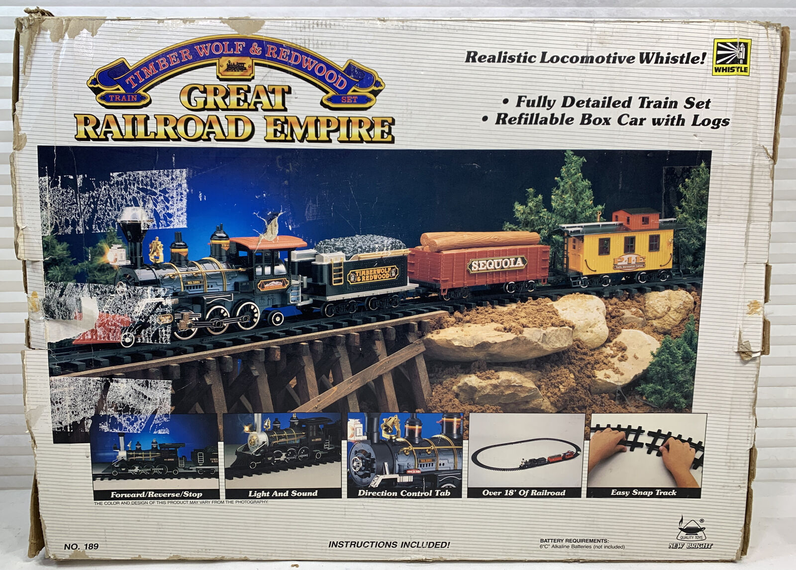 Timber Wolf & Redwood Great Railroad Empire Train Set Of 1992 No. 189 ...