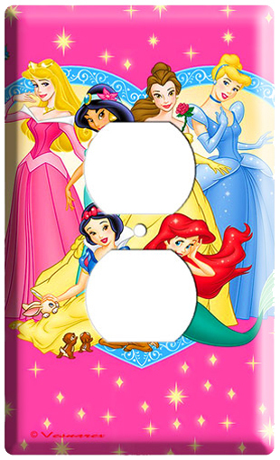 NEW DISNEY PRINCESSES CINDERELLA JUSMIN SNOW WHITE BELL OUTLET COVER WALL PLATE