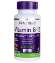 Natrol Vitamin B-12 Fast Dissolve - Strawberry 5,000 mcg 100 Tabs - $30.86