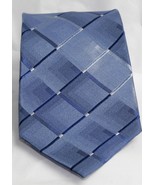George Geometric Various Shades of Blue Silk Mens Neck Tie  - $10.93