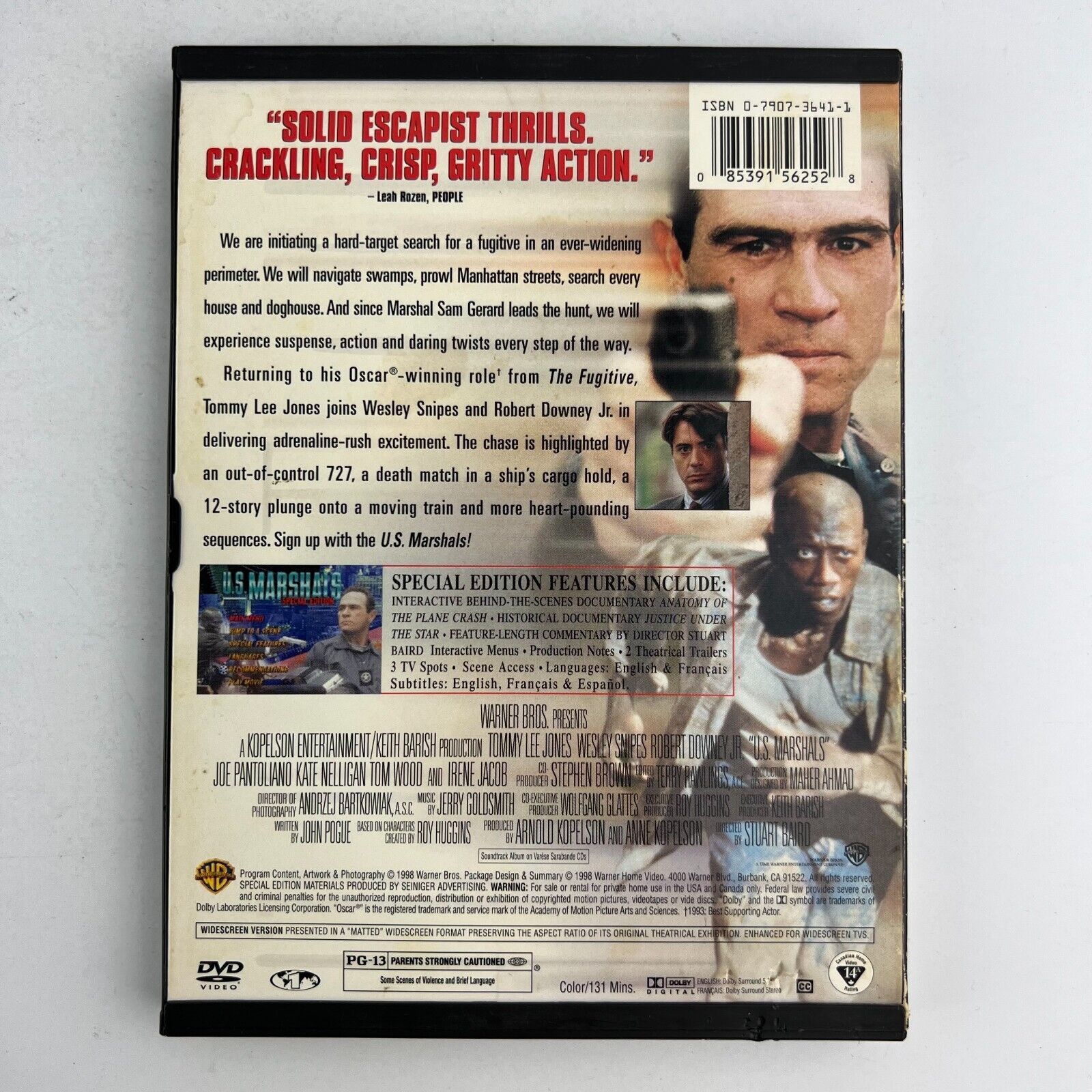 U.S. Marshals (Special Edition) DVD Tommy Lee Jones, Wesley Snipes ...