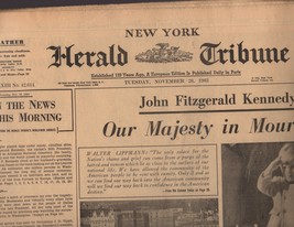 New York  Herald Tribune -Newspaper  11/26/63  Tuesday November 26,1963 - $12.00
