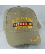 IRAQI FREEDOM VETERAN BASEBALL CAP TRUCKERS HAT Tan Adjustable  - $15.83