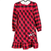 Disney Store Minnie Mouse Christmas Nightgown 7 8 Girls Pajamas Plaid Red PJs - £24.96 GBP