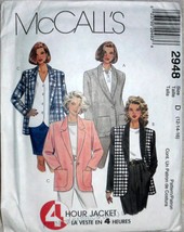 McCalls 2948 Women Jacket, Lined or Unlined, Summer Fall Casual, Sizes 12 14 16 - $15.00