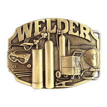New Vintage Bronze Plated Welder Trades Tradesman Belt Buckle Gurtelschnalle - $8.39