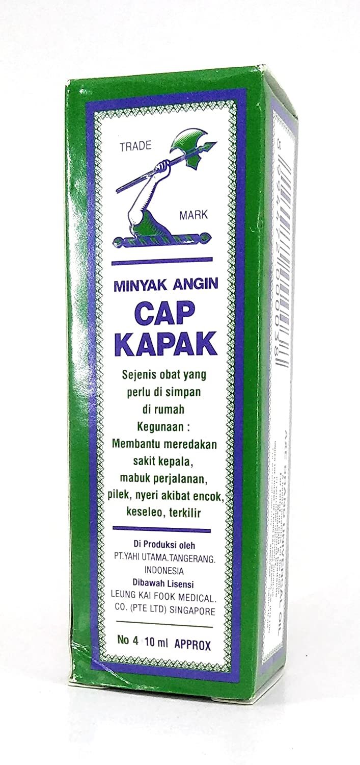 Minyak Angin Cap Kapak - Medicated Oil, 10ml (Pack of 12)
