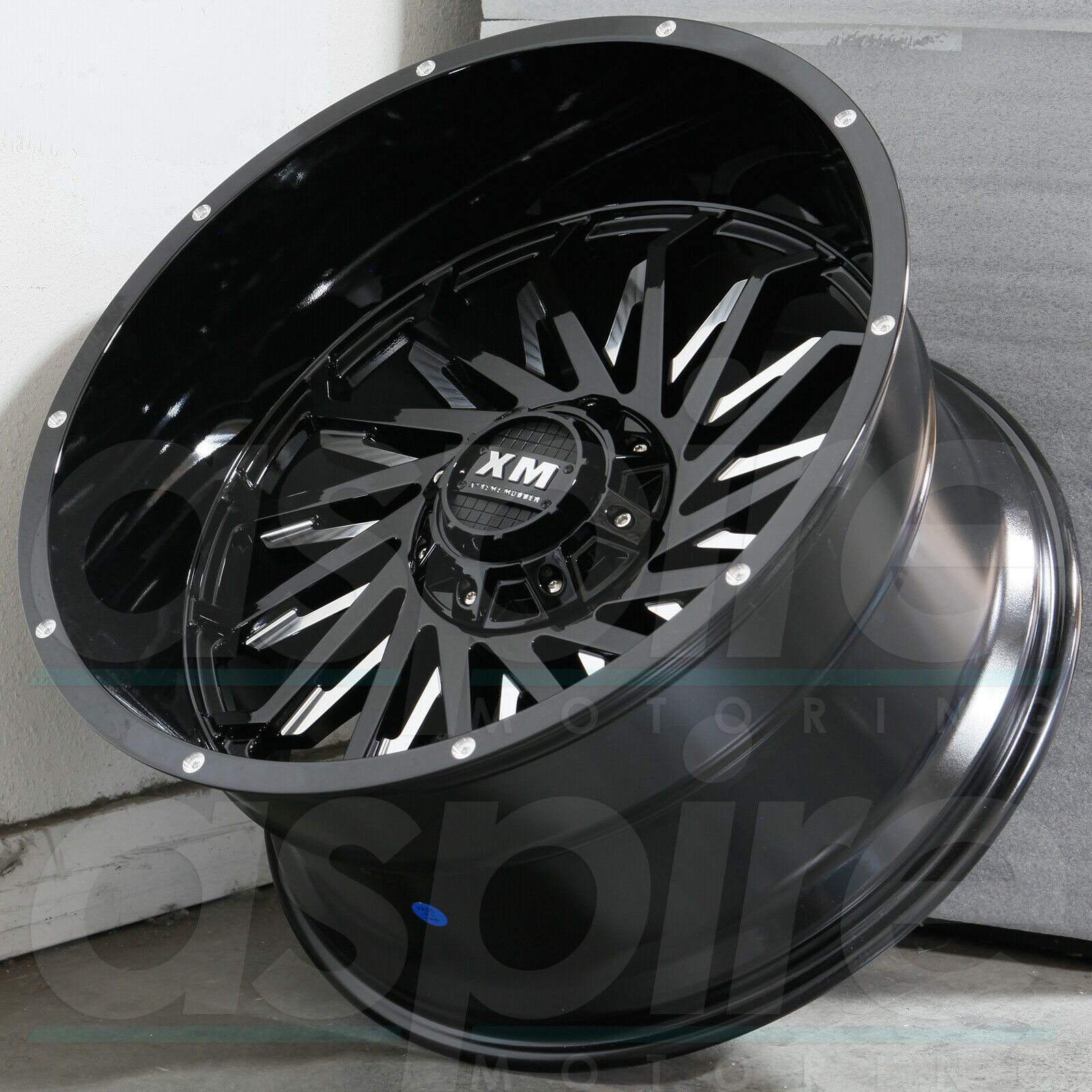 One 26x14 Xtreme Mudder XM330 8x180 76 Gloss Black Milled Wheels Rims